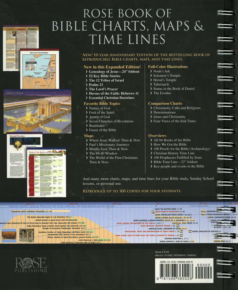 Rose Book of Bible Charts, Maps & Time Lines by Rose Publishing