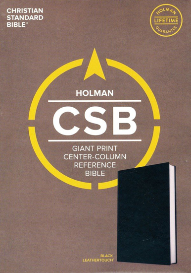 Picture of CSB Giant-Print Center-Column Reference Bible--soft leather-look, black