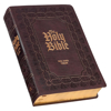 Picture of KJV Large-Print Study Bible--soft leather-look dark brown (indexed)