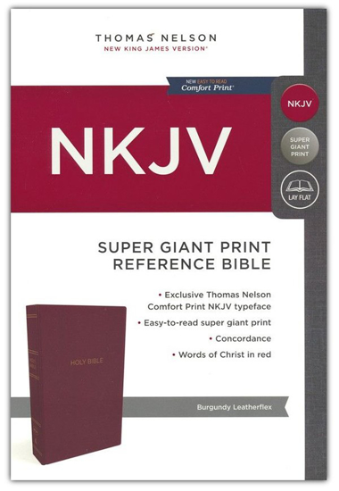 Picture of NKJV Comfort Print Reference Bible, Super Giant Print, Burgundy