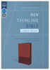 Picture of NIV Thinline Bible, Large Print--soft leather-look, brown, zippered