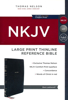 Picture of NKJV Large-Print Thinline Reference Bible, Comfort Print--soft leather-look, black