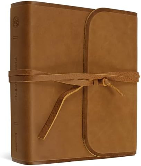 Picture of ESV Journaling Study Bible (Brown Natural Leather, Flap with Strap)