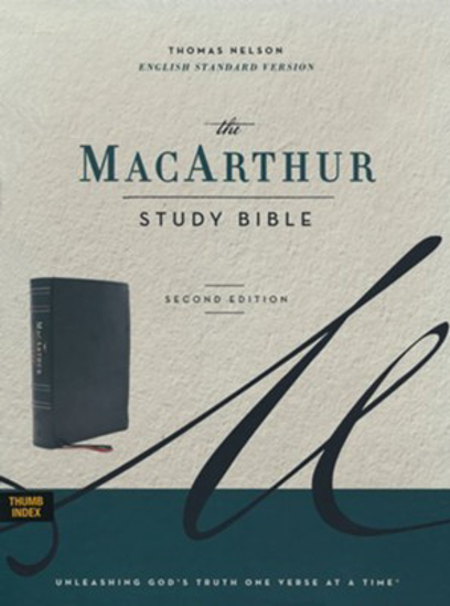 Picture of ESV MacArthur Study Bible, 2nd Edition--soft leather-look, black (indexed) Edited By: John MacArthur