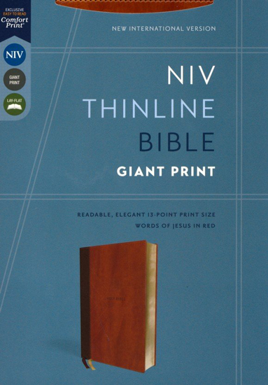 Picture of NIV Giant-Print Thinline Bible, Comfort Print--Soft Leather-Look, Brown