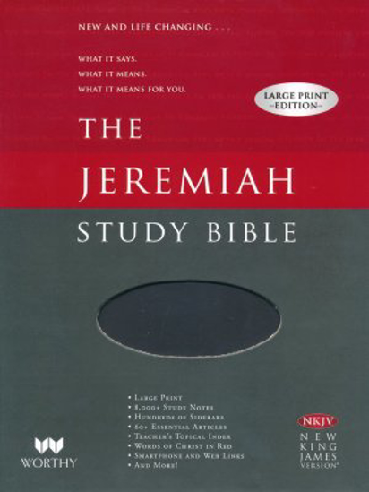Picture of NKJV Jeremiah Study Bible, Large Print, Imitation Leather, black