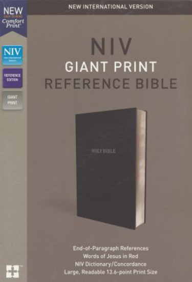 Picture of NIV Comfort Print Reference Bible, Giant Print, Leather-Look, Black